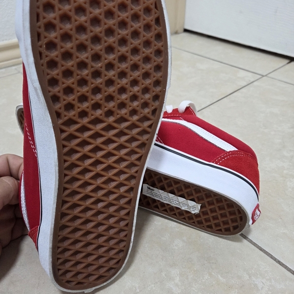 Vans Old Skool Racing Red Low Top Skate Shoe - Picture 5 of 8